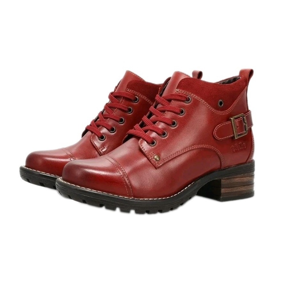 Taos Women's Mini Crave Leather Ankle Boots Red US Size 7-7.5/EU 38 NEW! $210